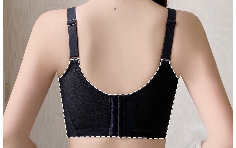 Women's thin bra with big breasts, slimming and small breasts, full cup, no steel ring, bra, large size tube top