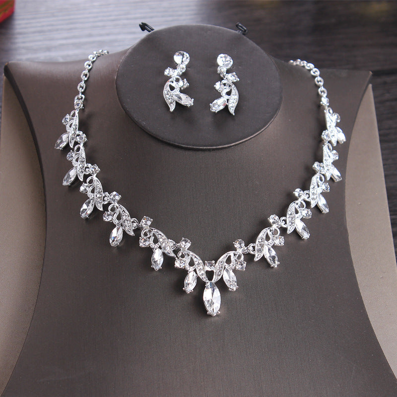 New Style bridal jewelry set, wedding dress, diamond shining earrings, necklace set, earring