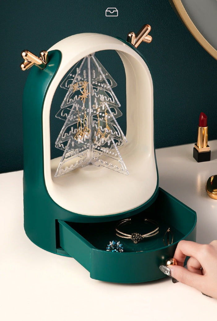 360 Degree Rotate Jewelry Holder Stand Christmas Tree Earring Organizer Tabletop