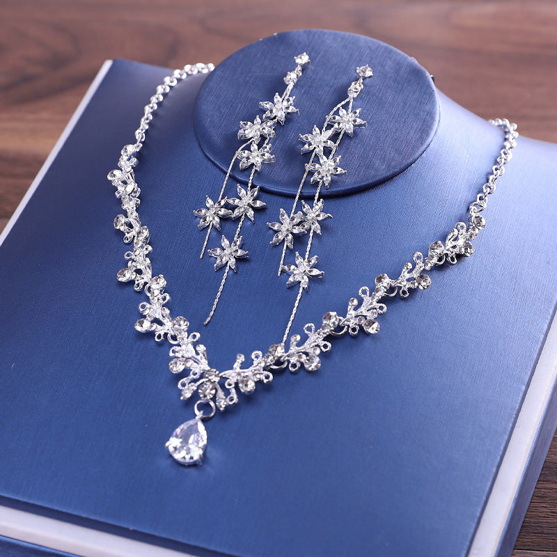 Bridal Necklace Earring Set Evening Wedding Dress Accessories Women's Prom