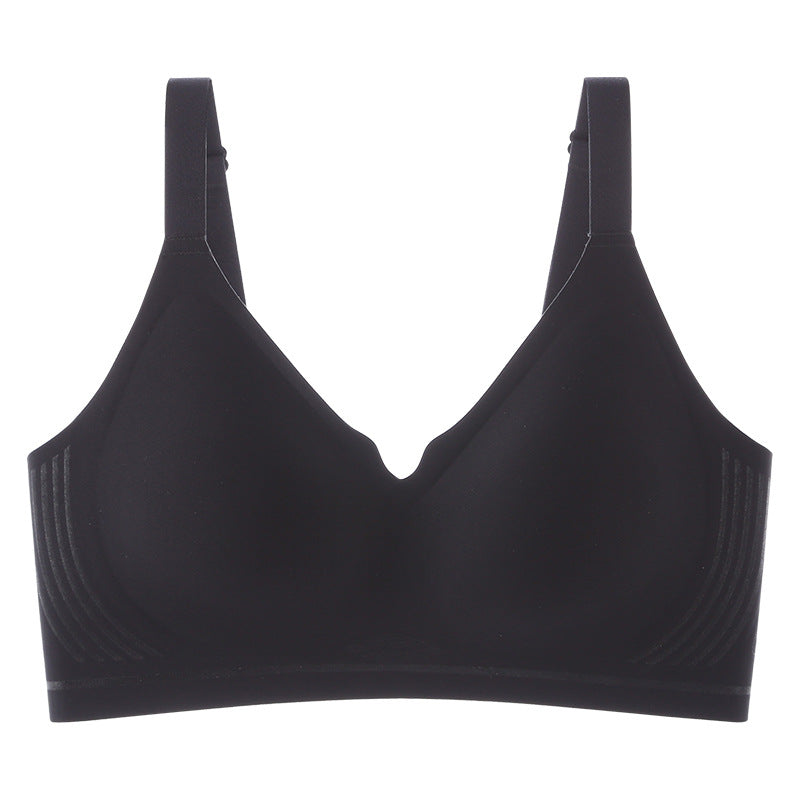 Women Summer Glossy Seamless Soft Support Bra Anti-Sagging Big Breast Bra