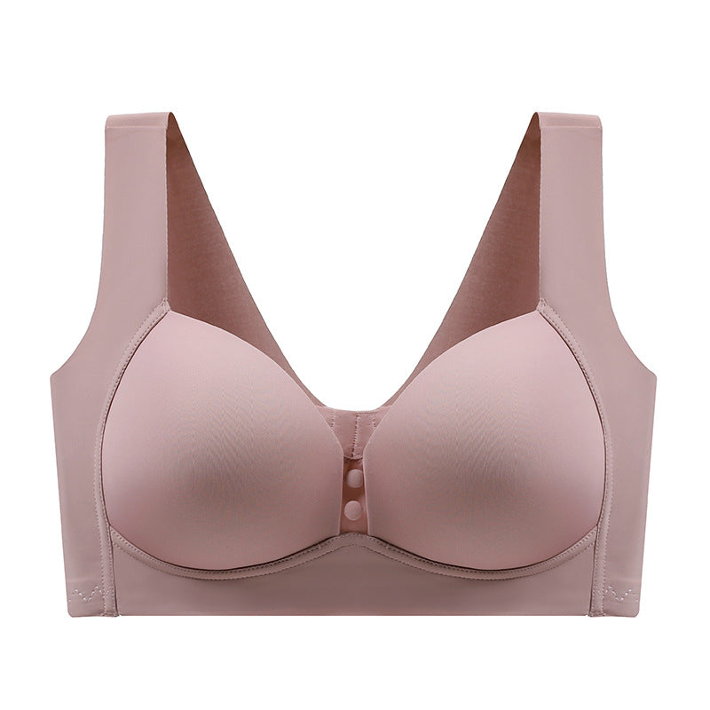 Big breasts make you look small and fat, thin underwear for women, anti-sagging and side breasts, seamless bras without steel rings, gathered large size bras