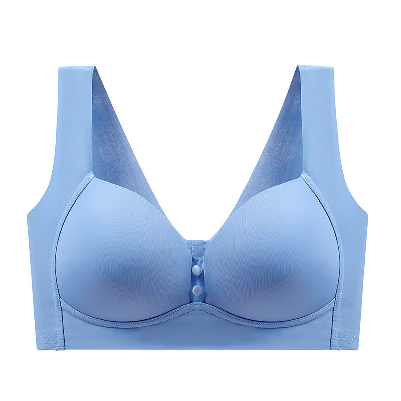 Big breasts make you look small and fat, thin underwear for women, anti-sagging and side breasts, seamless bras without steel rings, gathered large size bras