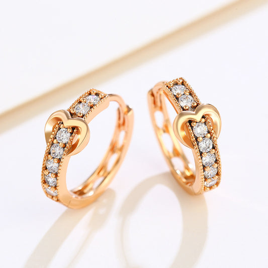 American cross-border jewelry plated 18K gold love earrings earrings earrings earrings