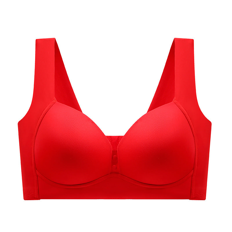 Big breasts make you look small and fat, thin underwear for women, anti-sagging and side breasts, seamless bras without steel rings, gathered large size bras