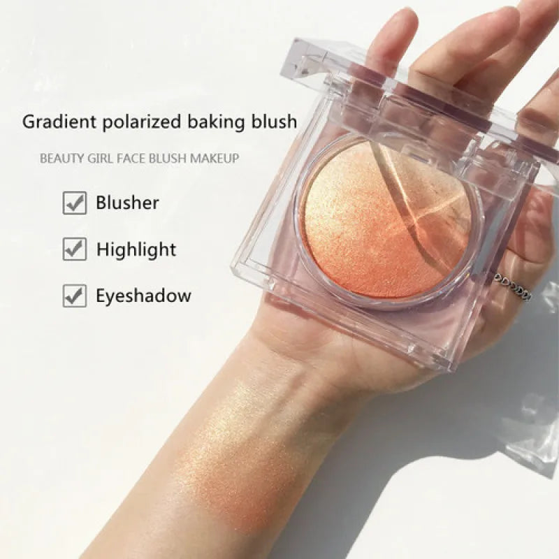 Blush Highlight All-in-one Pan Baked Egg Nude Makeup Natural Gradient Blush