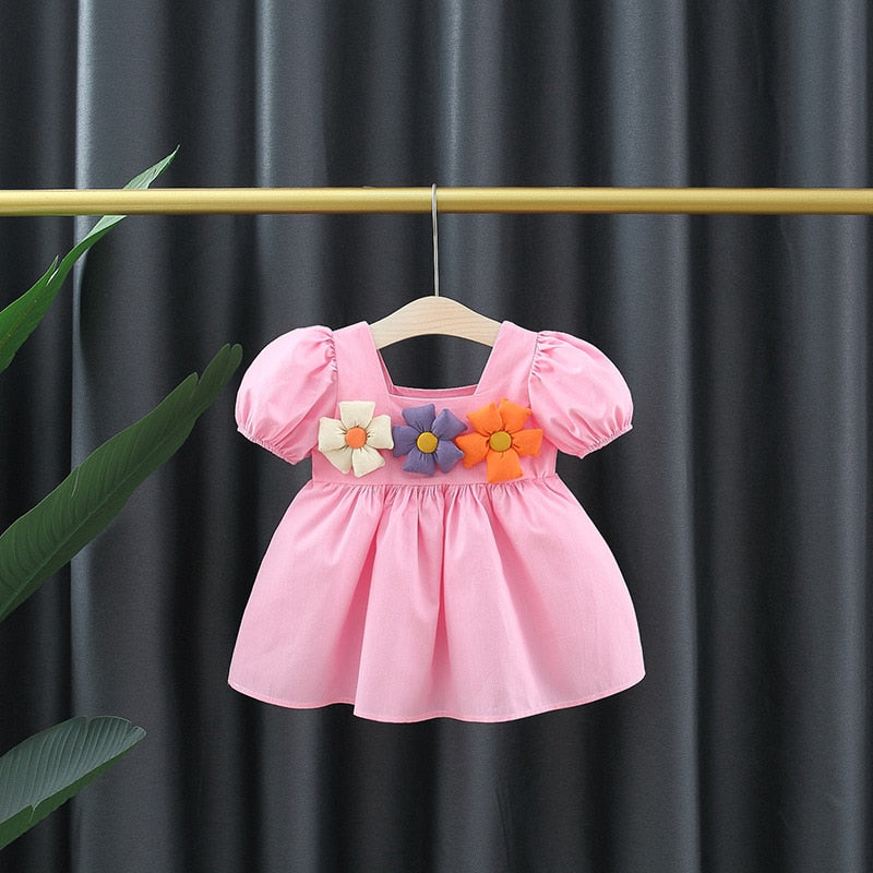 Kids Baby Girl Wear Casual Cotton Clothes New Fashion Dress - BTGD8512