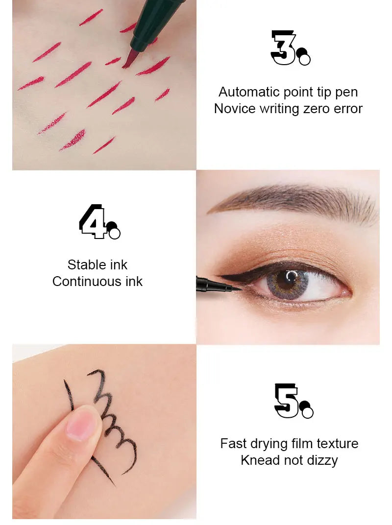 Colorful Long-lasting Liquid Eyeliner Pen Waterproof Fast Pencil Cosmetic Double-ended Eye Liner Smooth MakeUp Tools