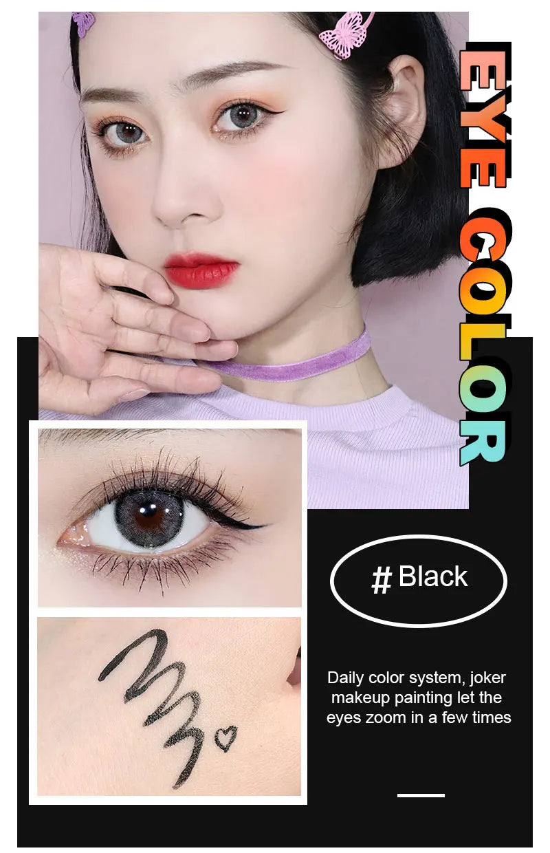 Colorful Long-lasting Liquid Eyeliner Pen Waterproof Fast Pencil Cosmetic Double-ended Eye Liner Smooth MakeUp Tools