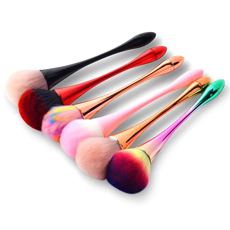 6 Styles Gold Powder Brush Professional Nail Art Make Up Brush Large Cosmetic Face Cont Cosmetic Face Cont Brocha Colorete Tools