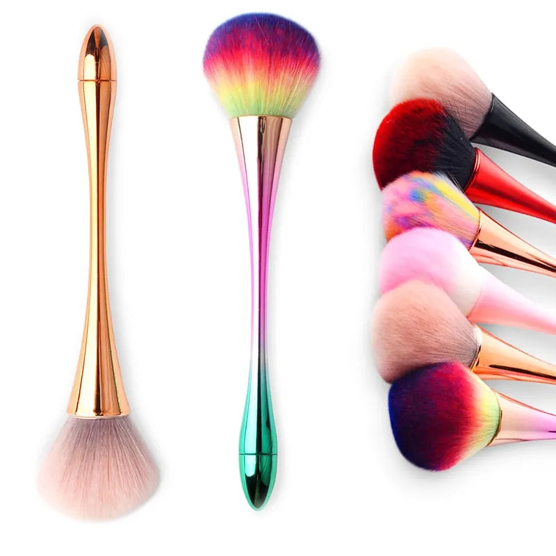 6 Styles Gold Powder Brush Professional Nail Art Make Up Brush Large Cosmetic Face Cont Cosmetic Face Cont Brocha Colorete Tools