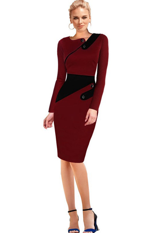 Ketty More Women Bodycon Long Sleeves Slim Evening Formal Dress-KMWD368