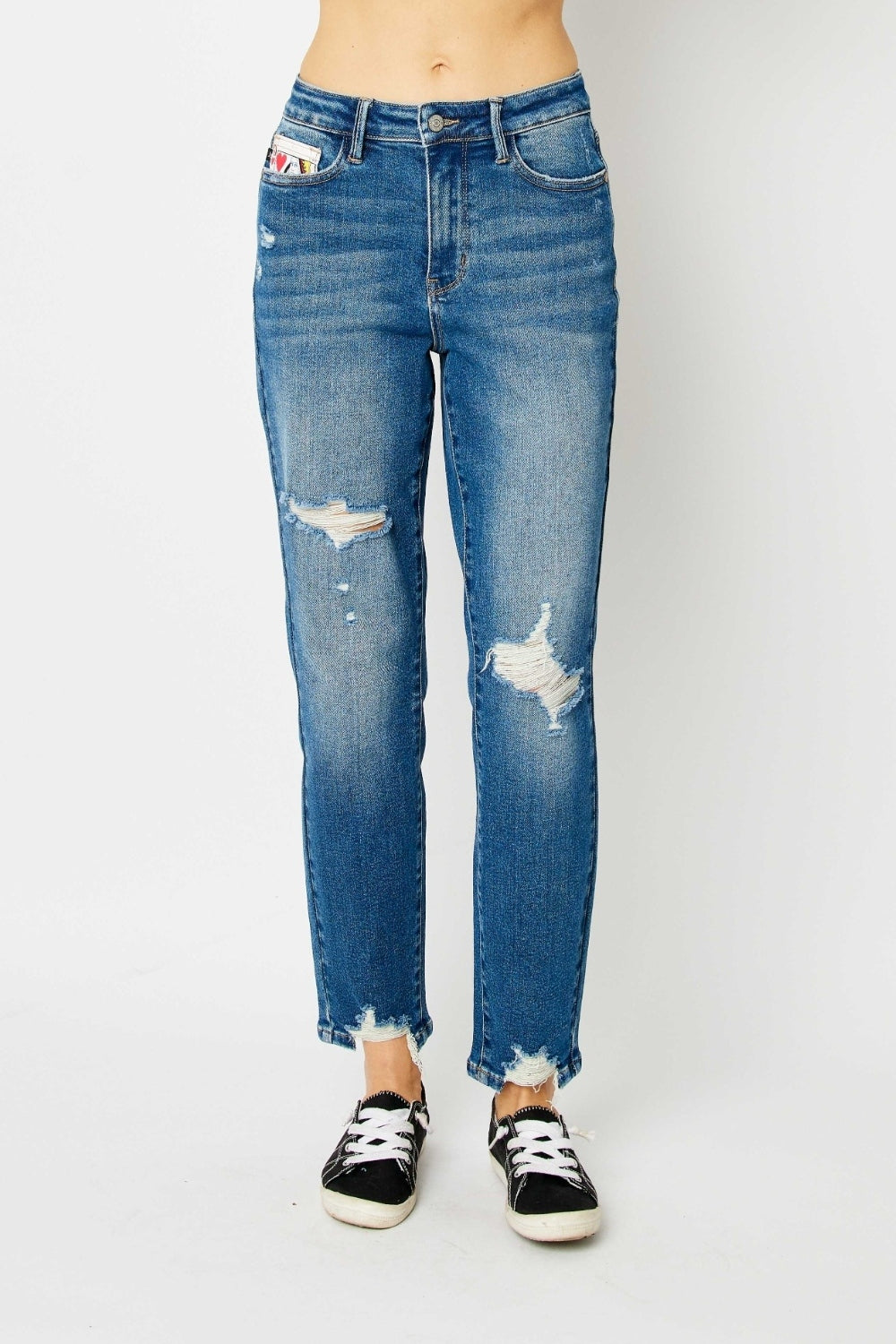 Women's Judy Blue Full Size Distressed Slim Jeans