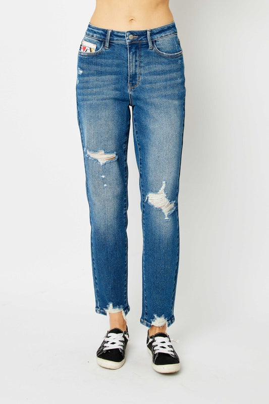 Women's Judy Blue Full Size Distressed Slim Jeans