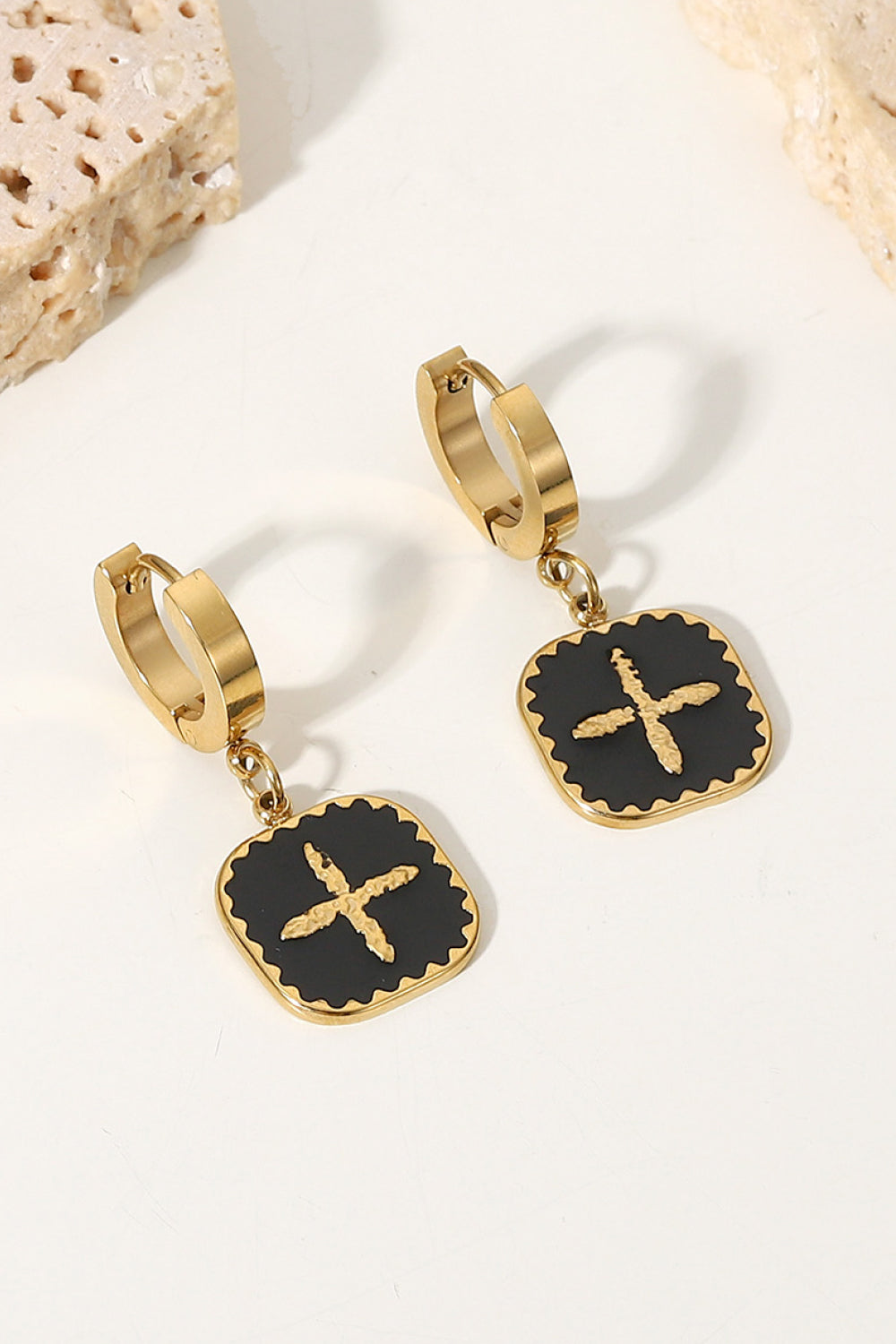 Women's Sign Square Shape Drop Earrings