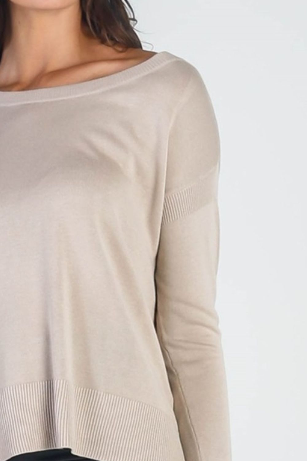 Women's UNIQ Cold Shoulder Long Sleeve Knit Top