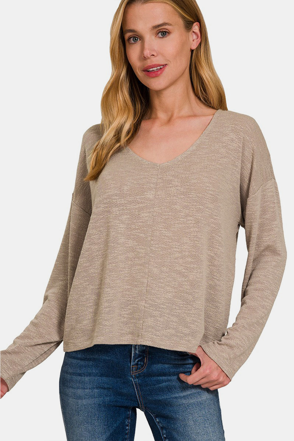 Women's Zenana Dropped Shoulder Long Sleeve T-Shirt