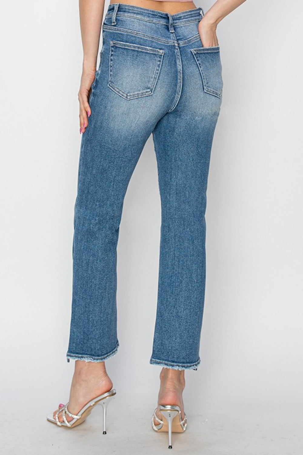 Women's RISEN High Rise Slim Straight Jeans