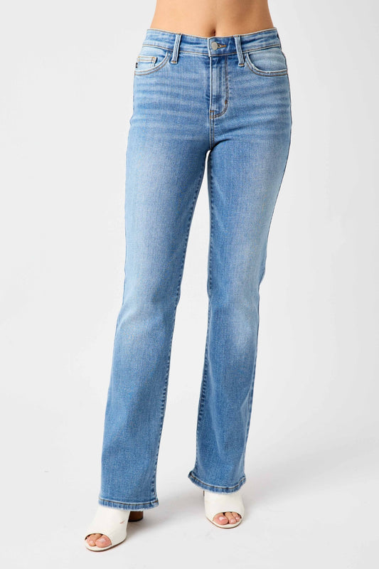 Women's Judy Blue Full Size Mid-Rise Waist Straight Jeans