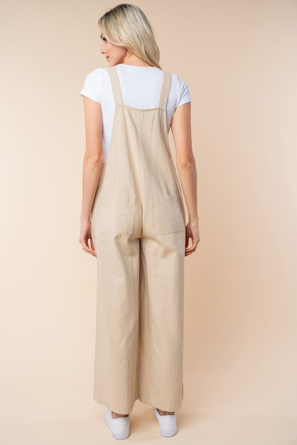 Women's White Birch Sleeveless Wide Leg Jumpsuit