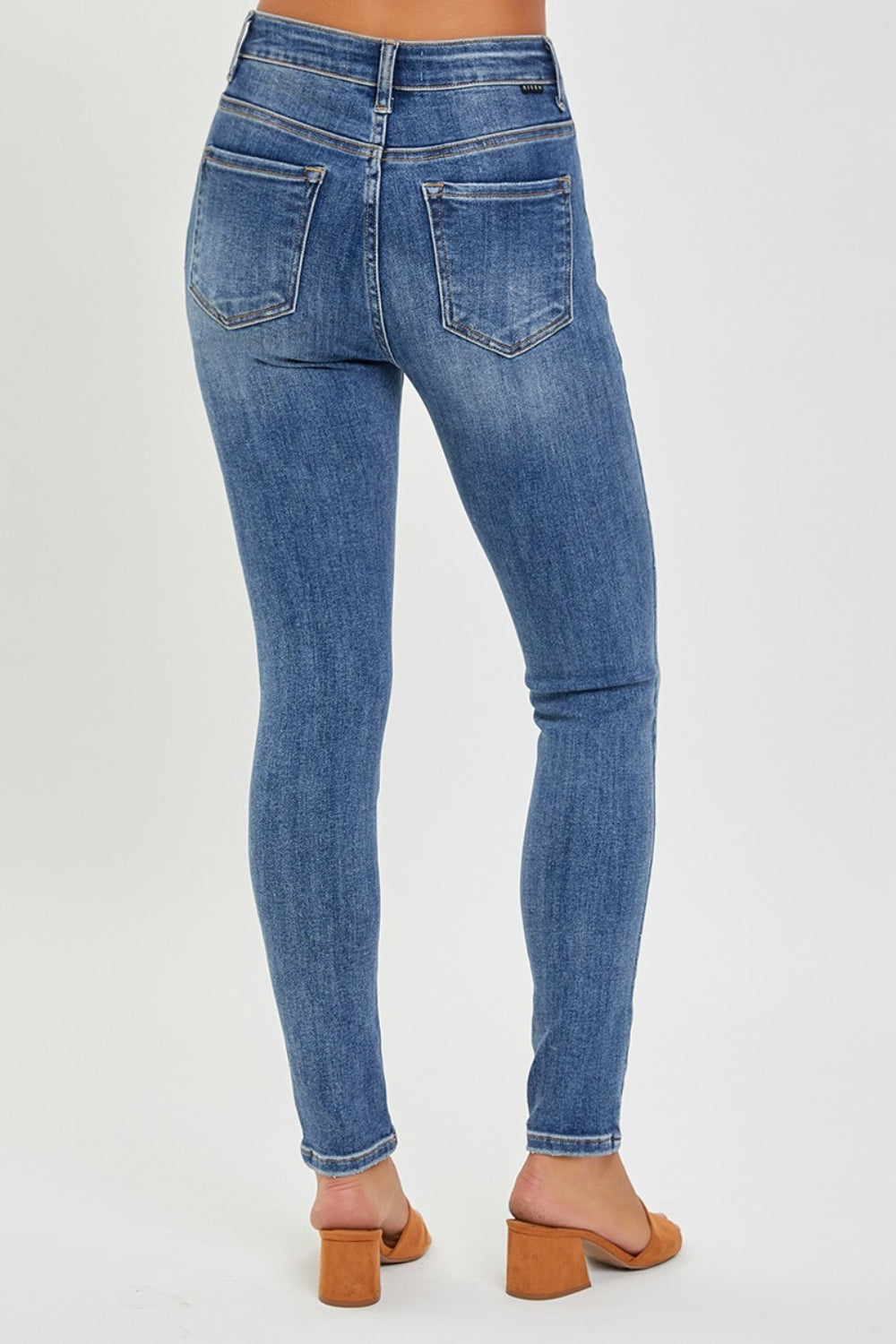 Women's RISEN Full Size Mid Rise Ankle Skinny Jeans