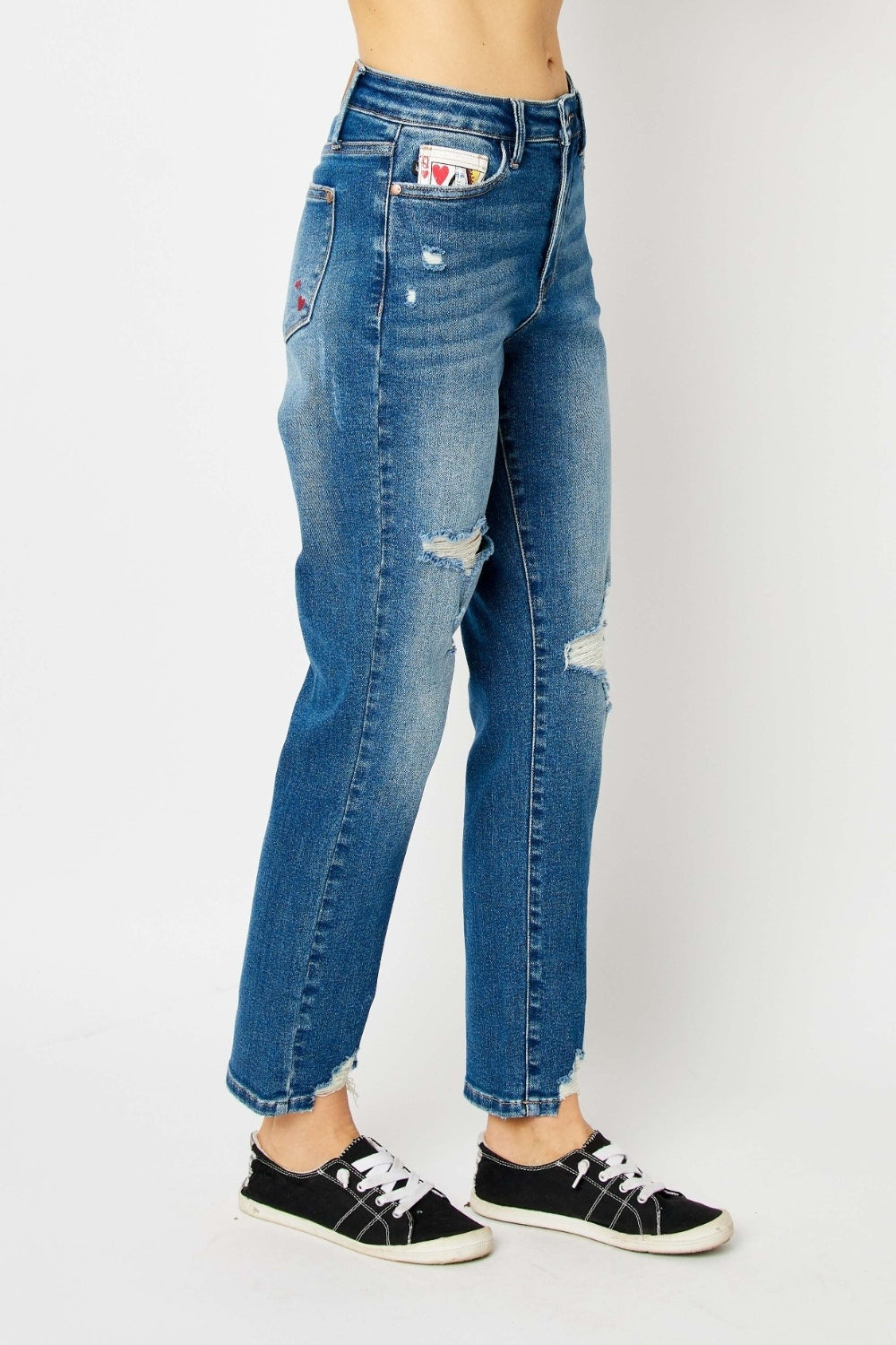 Women's Judy Blue Full Size Distressed Slim Jeans