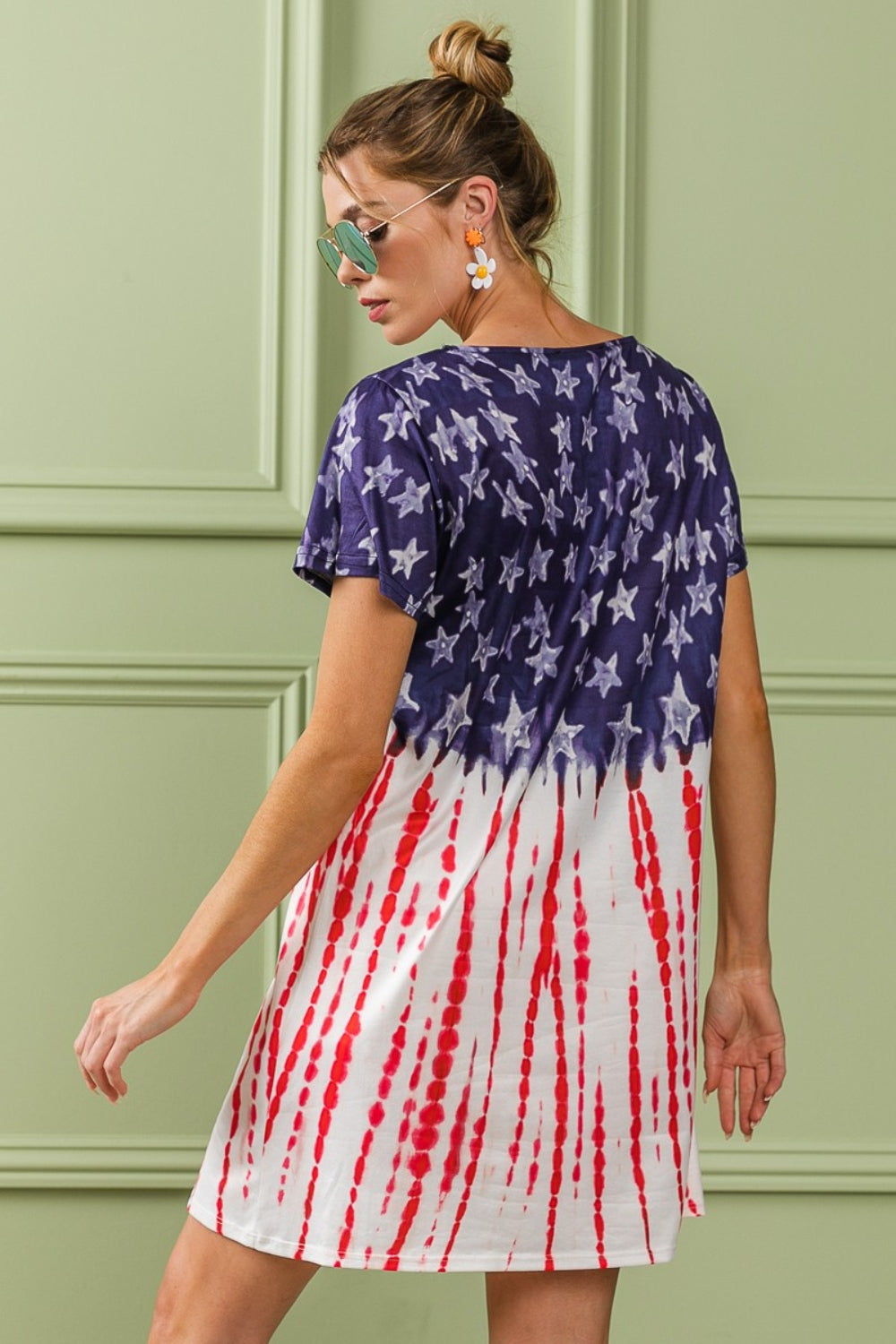 Women's BiBi American Flag Theme Tee Dress