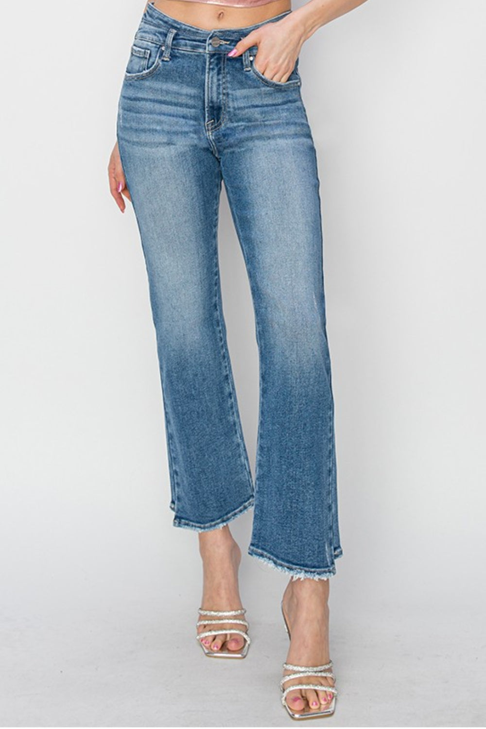 Women's RISEN High Rise Slim Straight Jeans