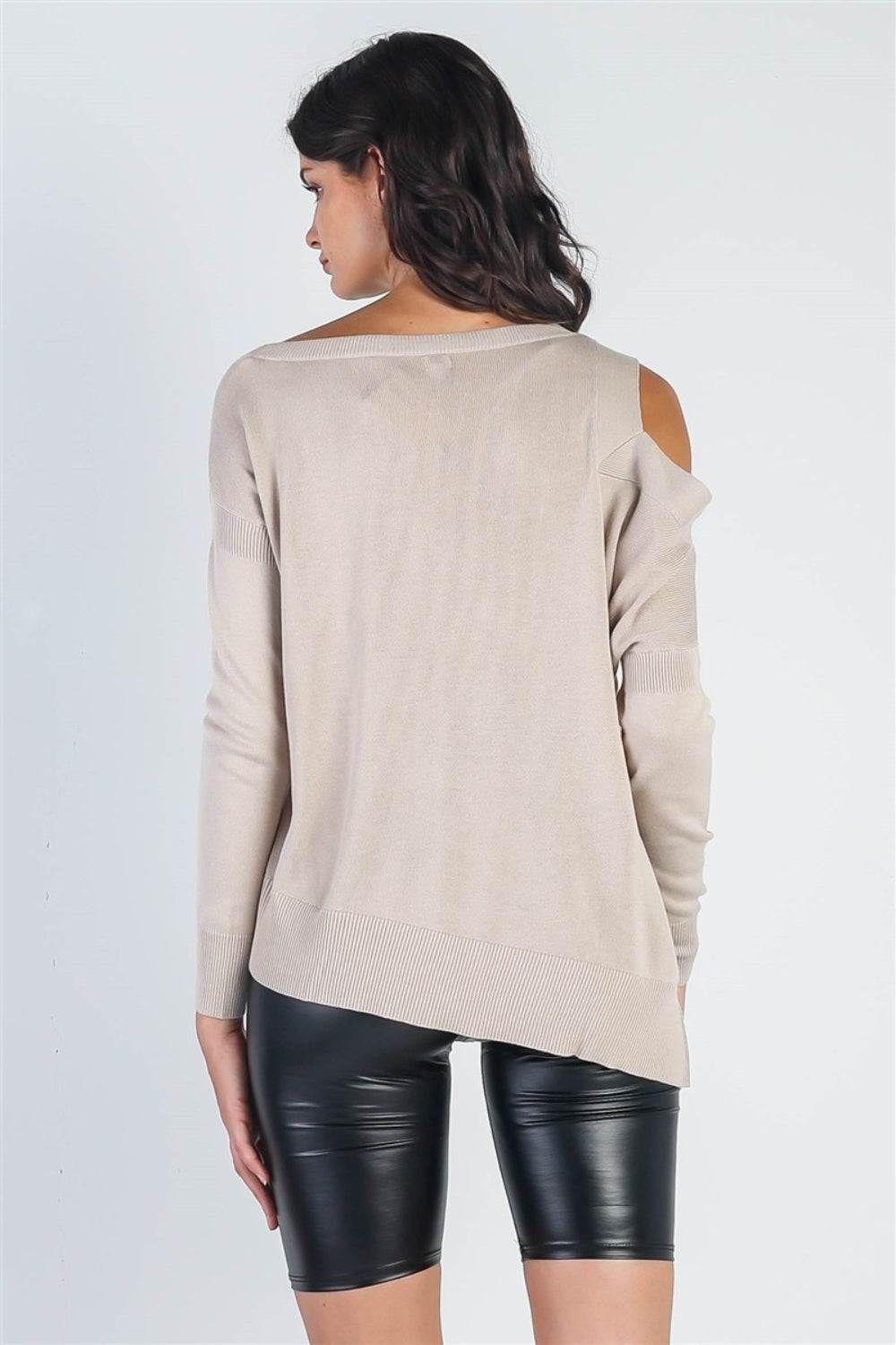 Women's UNIQ Cold Shoulder Long Sleeve Knit Top