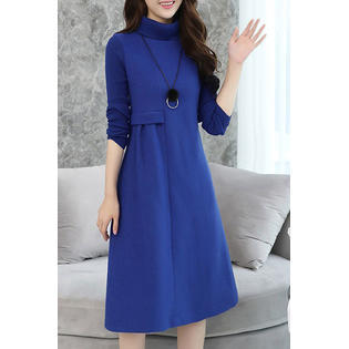 Ketty More Women Short Sleeve Round Neck Irregular Dress-KMWDC2270