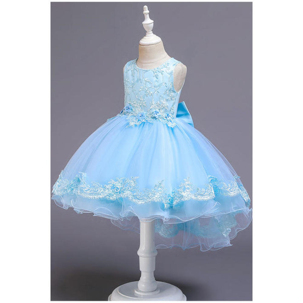 Ketty More Kids Girls Ball Gown Back Sash Flower Dress-KMKGDC39035