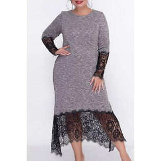 Ketty More Women Long Skirt Lace Up Warm Autumn Winter Dress-KMWDC14737