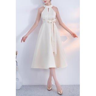 Ketty More Women Smooth Collar Neck Solid Colored Mid Length Pretty Dress-KMWDC5081