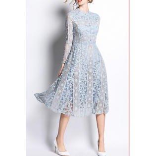 Ketty More Women Lace High Neck Slim Fashion Dress - KMWDC6136