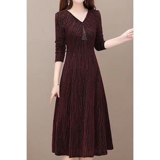 Ketty More Women Warm Long Sleeve Printed Fashionwear Dress - KMWDC60284