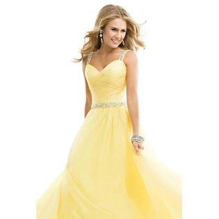 Ketty More Women Wedding Prom Dresses Decorated With Sequin Long Length Gown Dress Yellow - KMWD051