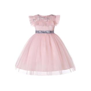 Ketty More Kids Girls Shiny Sequins Decorated Long Length Princess Short Sleeve Wonderful Party Dress-KGDC2657