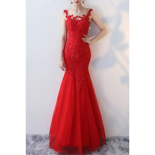 Ketty More Women Sleeveless Slim Mermaid Wedding Dress-KMWDC4469