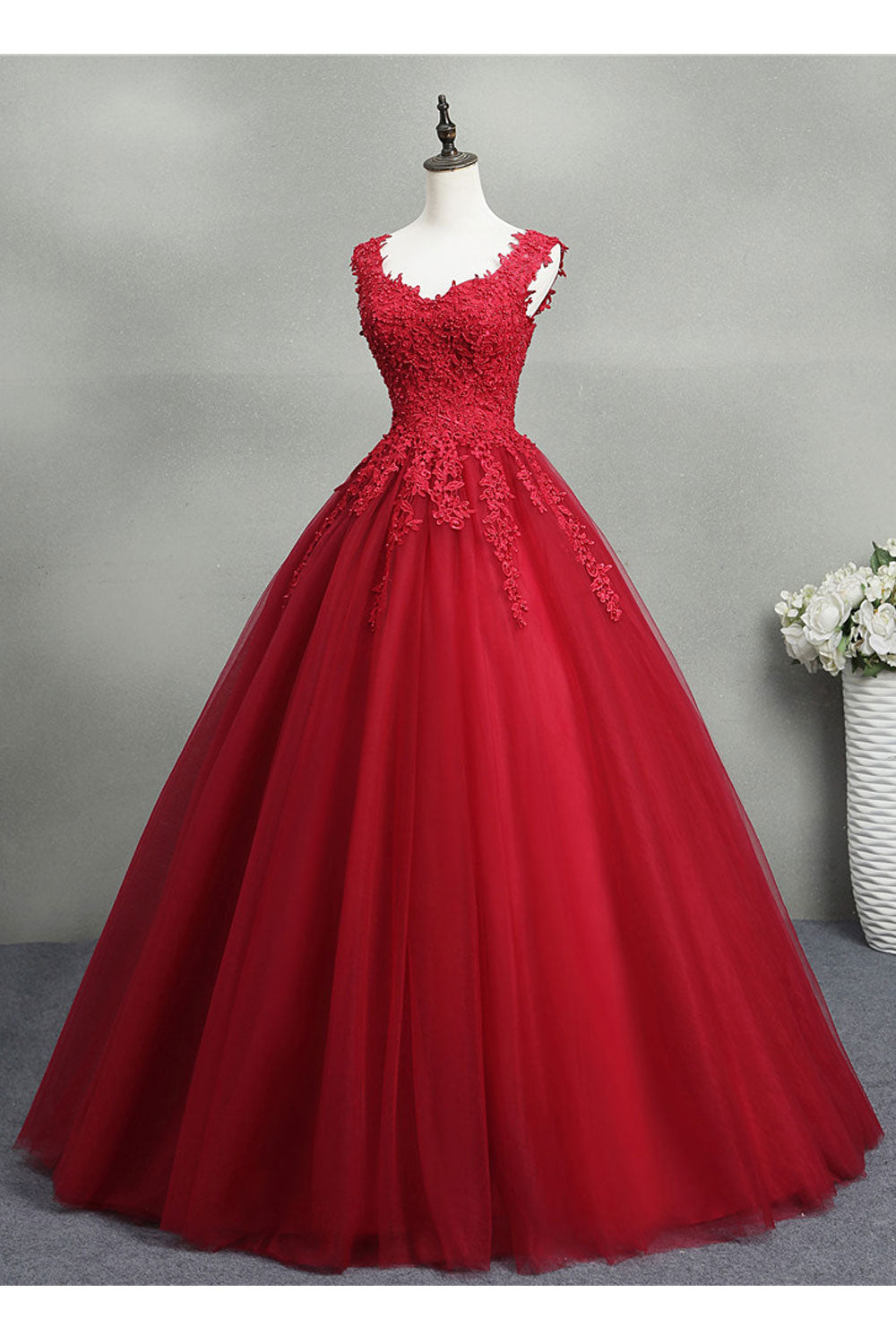 Women Sleeveless Style Solid Colored Elegant Long Wedding Dress - WWD82845