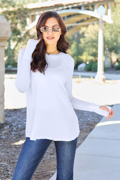 Women's Basic Bae Full Size Round Neck Long Sleeve T-Shirt