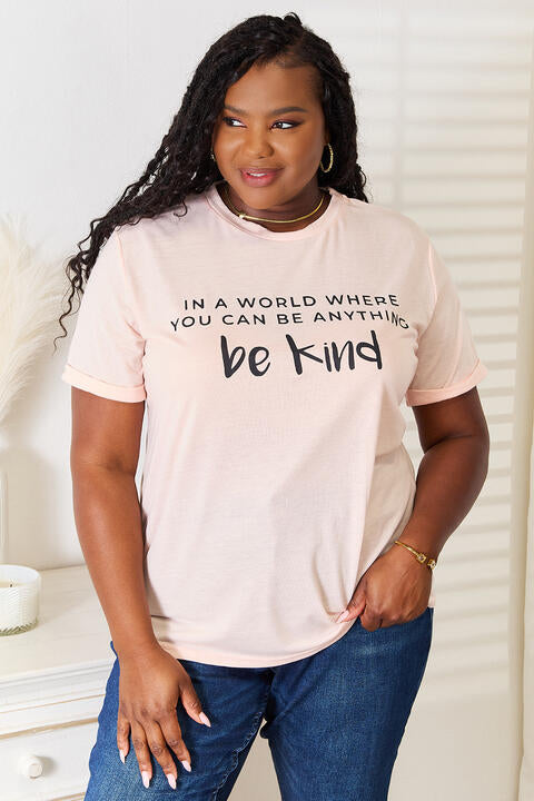 Women's Simply Love Slogan Graphic Cuffed T-Shirt