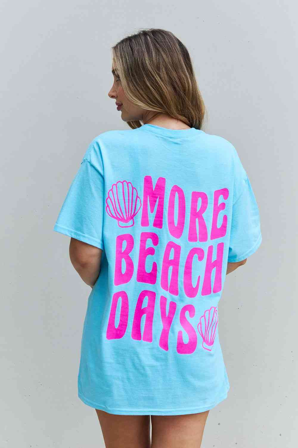 Women's Sweet Claire "More Beach Days" Oversized Graphic T-Shirt