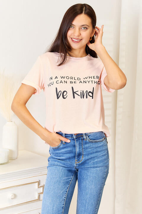 Women's Simply Love Slogan Graphic Cuffed T-Shirt