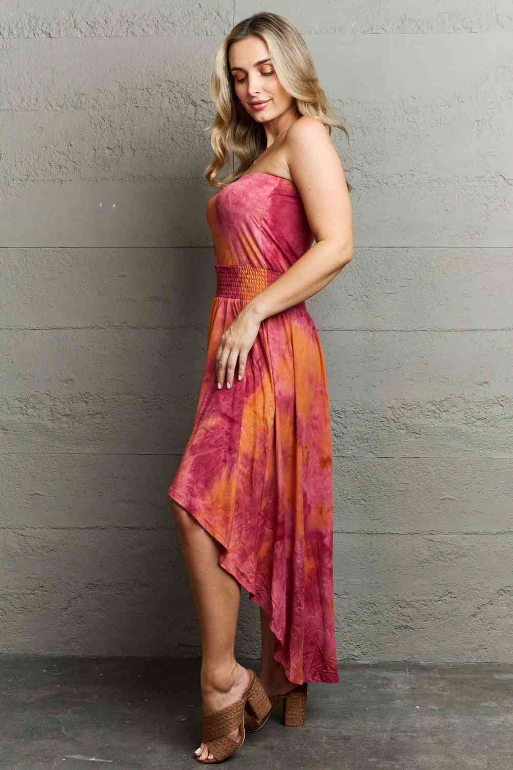 Women's Ninexis In The Mix Sleeveless High Low Tie Dye Dress