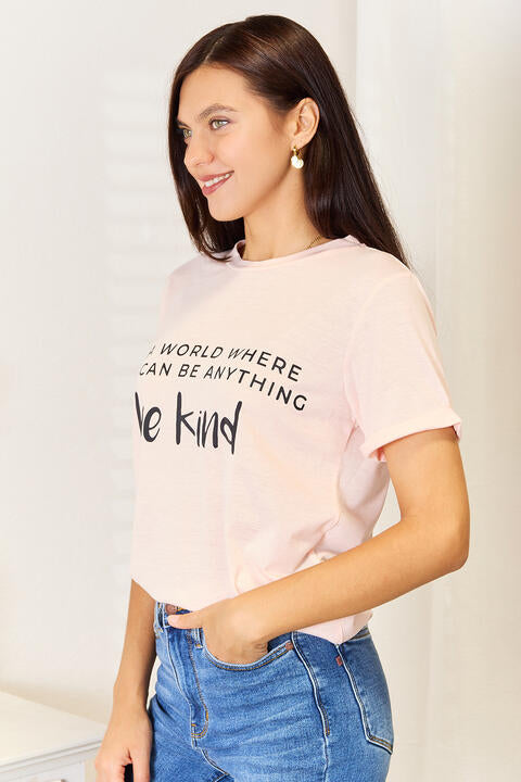 Women's Simply Love Slogan Graphic Cuffed T-Shirt