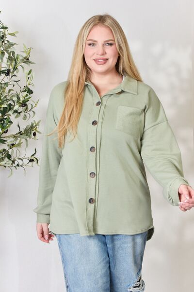 Women's Heimish Full Size Button Down Long Sleeve Shirt