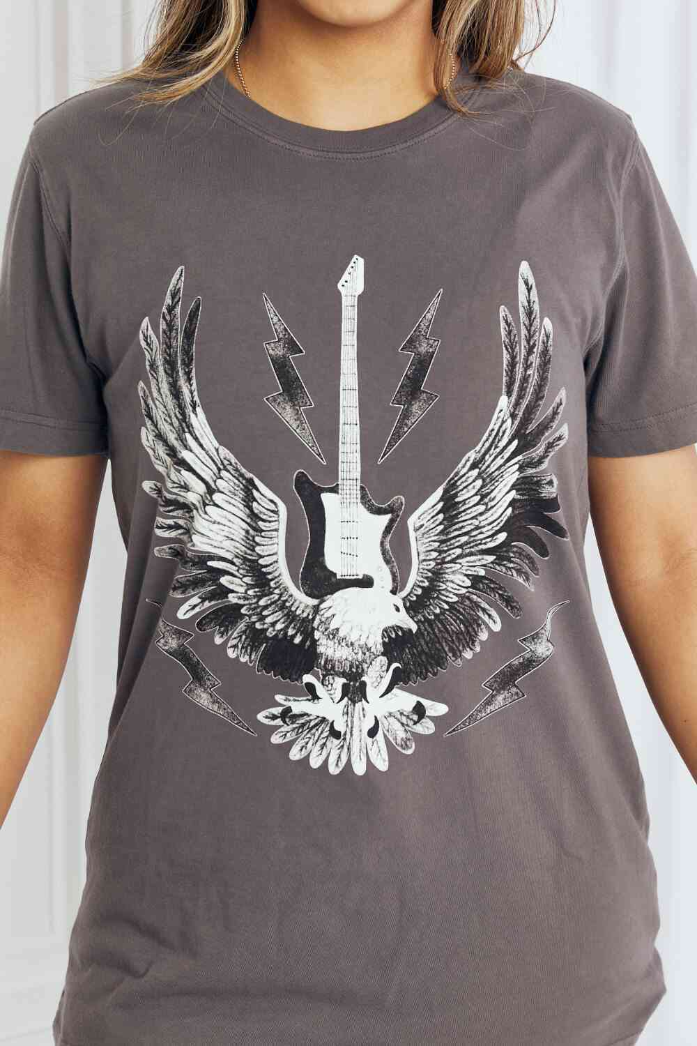 Women's mineB Full Size Eagle Graphic Tee Shirt