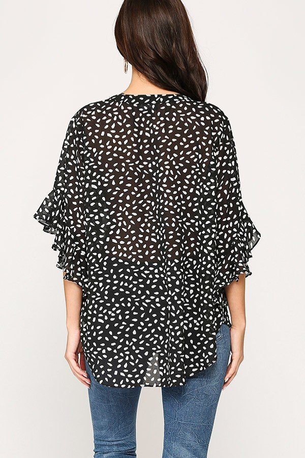 Women's Leopard Printed Crepe Top