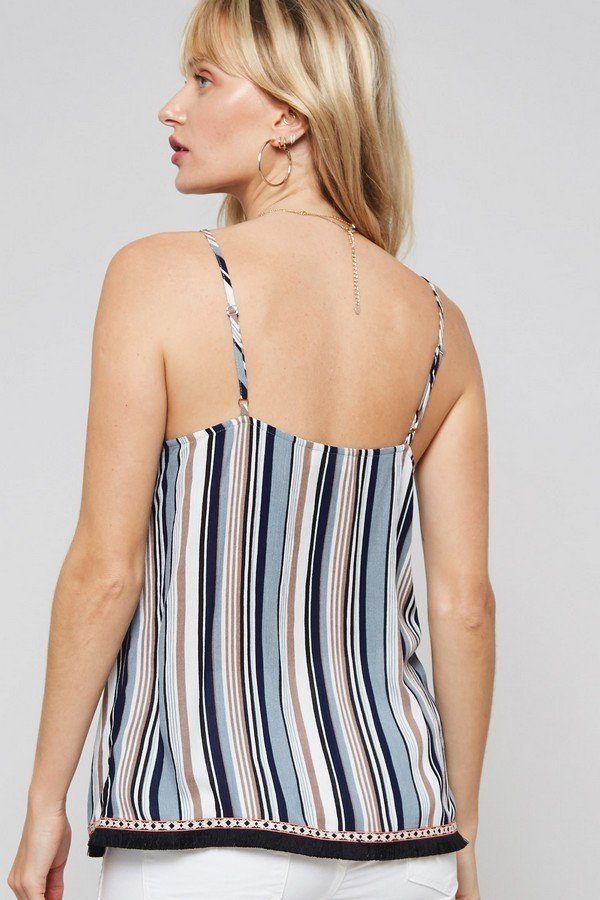 Women's A Multi Stripes Camisole Top