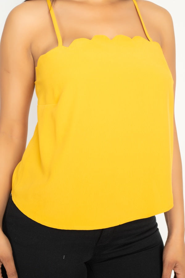 Women's Scallop Opening Cami Top